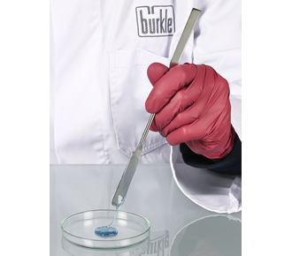 Espátula doble, angular/redondeada, de acero inoxidable