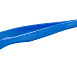 Single-use tweezers, blue, broad tip