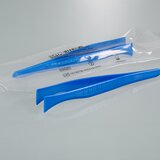 Single-use tweezers, blue, broad tip