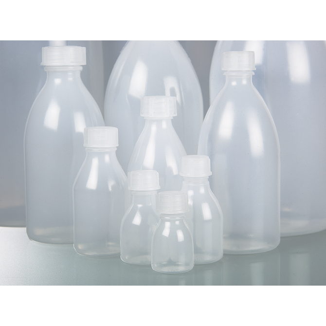 Narrow neck bottles, round