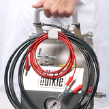 Dispensing system for solvents with discharge elbow