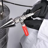 Fasspumpe Gasdicht Edelstahl mit Auslaufschlauch
