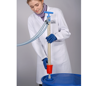 Pompe vide-fût étanche aux gaz PP