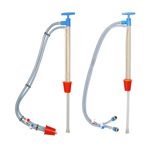 Pompe vide-fût étanche aux gaz PP