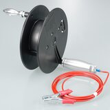 Manually-operated reel Ex with grounding cable