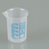 Vasos para laboratorio, vasos Griffin de PP, escala azul