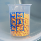 Vasos para laboratorio, vasos Griffin de PP, escala azul