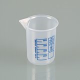 Laborbecher, Griffinbecher PP, blaue Skala
