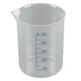 Vasos para laboratorio, vasos Griffin de PP, escala azul