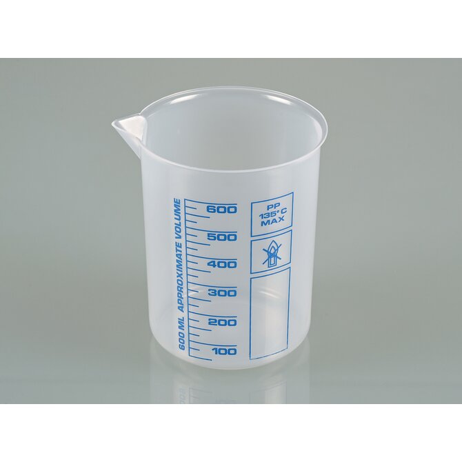 Vaso de laboratorio, vaso Griffin PP, escala azul