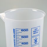 Vaso de laboratorio, vaso Griffin PP, escala azul
