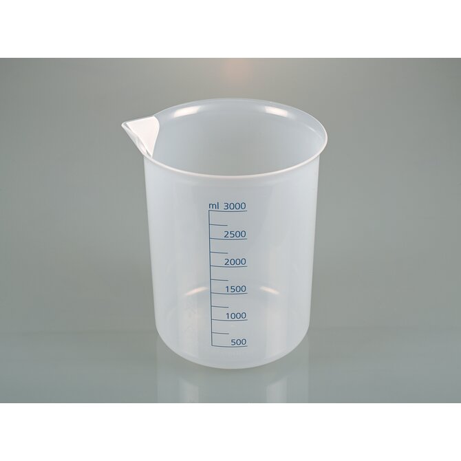 Vasos para laboratorio, vasos Griffin de PP, escala azul