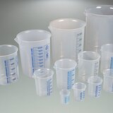 Vaso de laboratorio, vaso Griffin PP, escala azul