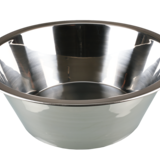 Conical laboratory bowl with a flat base