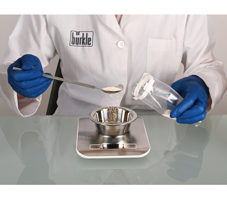 Stainless steel chemical spoon with round handle