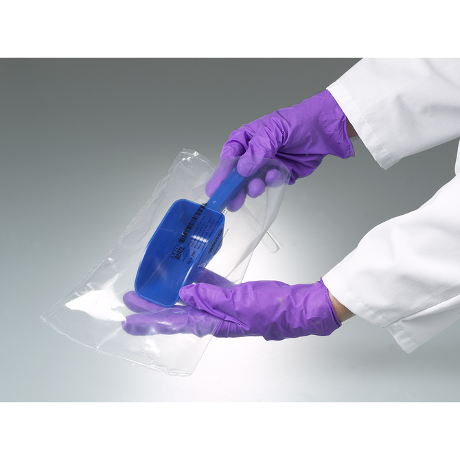 Pelle à main pour aliments, bleue