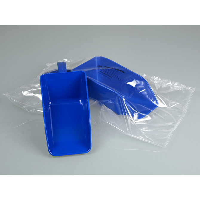 Pelle à main pour aliments, bleue