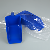 Pelle à main pour aliments, bleue