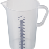 Graduated beakers with handle, blue graduation