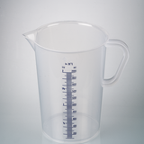 Graduated beakers with handle, blue graduation