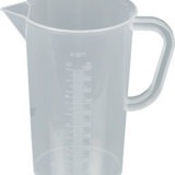 Graduated beakers with handle, transparent graduation