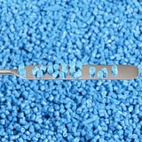 Micro double spatula, angular/rounded tip, made of stainless steel