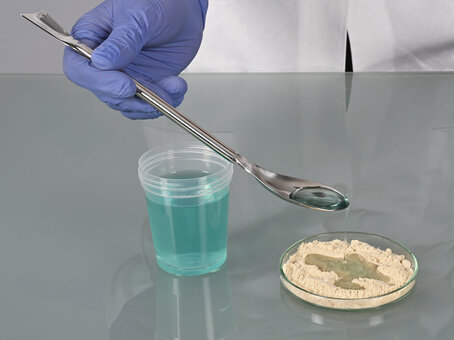 Cuchara para muestras de acero inoxidable