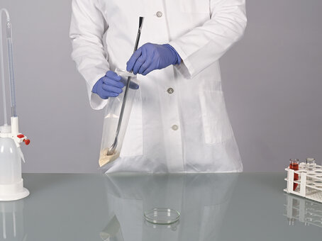 Cuchara para muestras de acero inoxidable