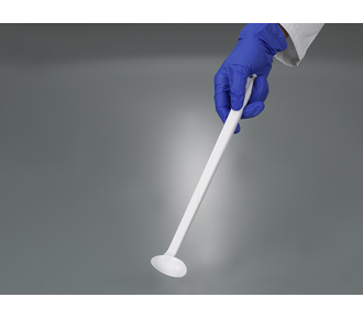 Cuillère à échantillon coudée, poignée longue, jetable bio