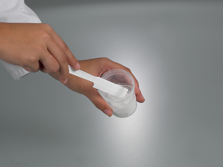 Sample spatula white, disposable