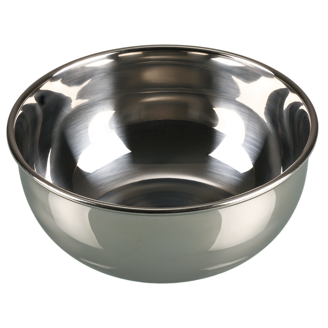 Round stainless steel mixing bowl/laboratory bowl