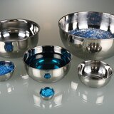 Round stainless steel mixing bowl/laboratory bowl