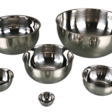 Round stainless steel mixing bowl/laboratory bowl