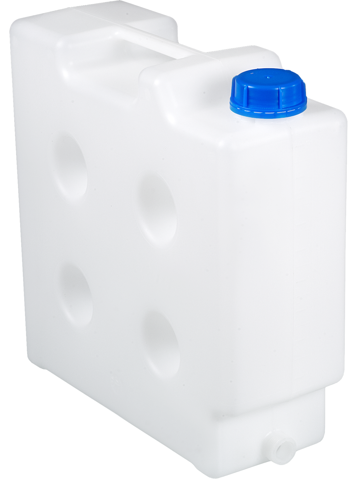 Space saving canister with 3/4