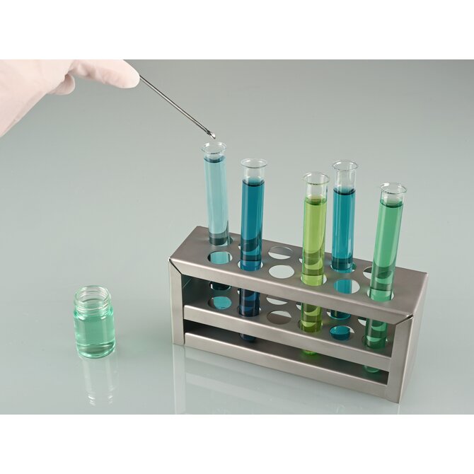 Reagenzglasständer aus Edelstahl
