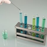 Reagenzglasständer aus Edelstahl