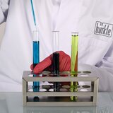 Reagenzglasständer aus Edelstahl