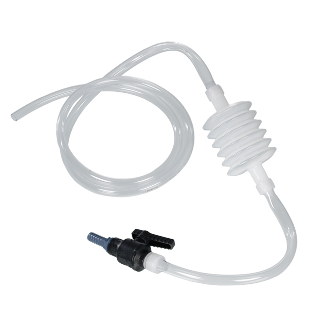 Siphon with stopcock