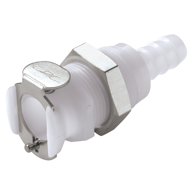 Schnellverschluss-Kupplungen NW 6,4 mm, Mutterteile, für Plattenmontage mit Schlauchtülle