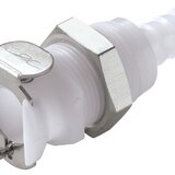 Schnellverschluss-Kupplungen NW 6,4 mm, Mutterteile, für Plattenmontage mit Schlauchtülle