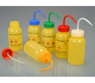 Wide neck wash bottle with print