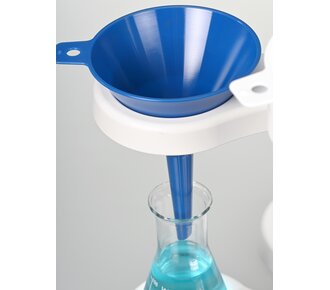 Blue disposable liquid funnel