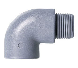 90° bend, inner/outer thread