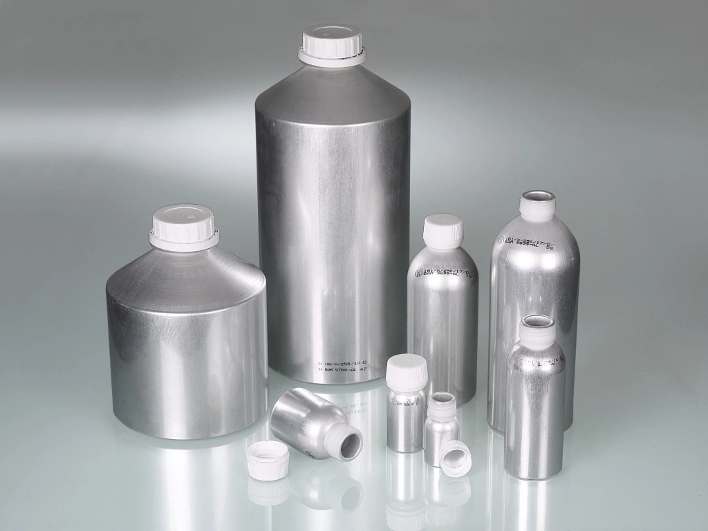 10pcs 50 ml vide échantillon en aluminium anodisé Bouteille & Aluminium Bouchon à Vis 