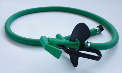 Discharge hose with shut-off valve for PumpMaster for acids and chemical liquids
