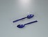 Detectable spoon, blue, packaged and unpackaged
