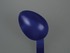 Detectable spoon curved, long handle, blue, detail of spoon