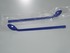 Detectable spoon, long handle, blue, packaged and unpackaged