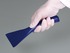 Detectable scraper, blue, with hand