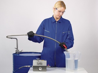 Sistema de extracción de disolventes - tubo de descarga y llave de paso